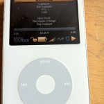 iPod, with Rockboxx installed, playing Rob Hubbards "Lightforce" ... yeahhh