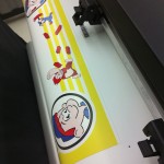 printing and cutting all graphics on adhesive material